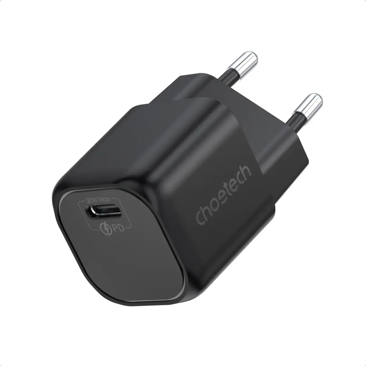 Choetech PD5007 reisilaadija | 30W | GaN, PD | USB-C | must