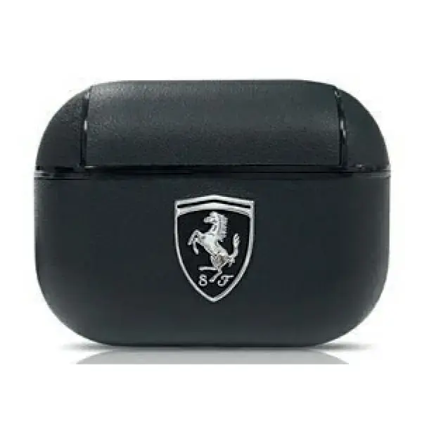 Ferrari FEOAPLEBK AirPods Pro cover czarny|black Off Track Genuine Leather