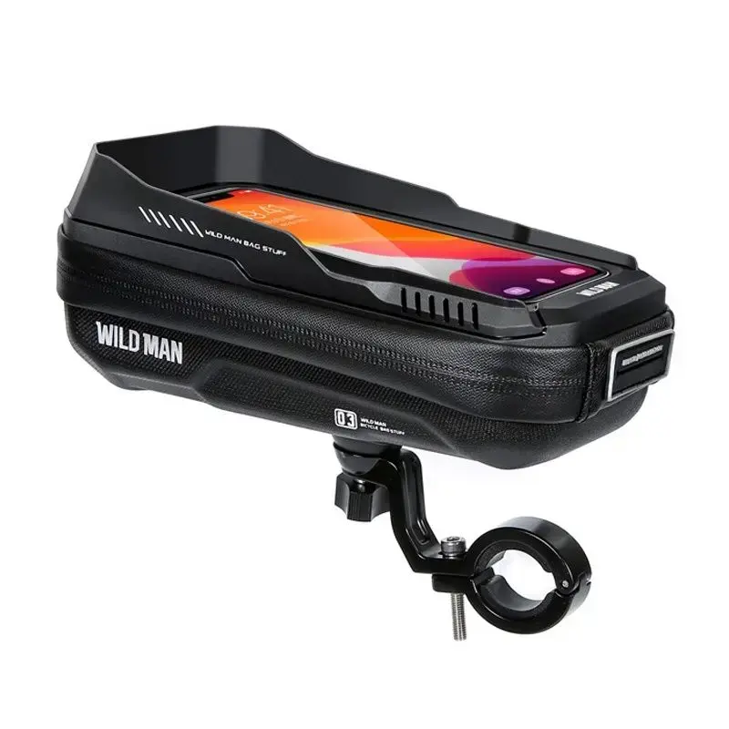 WILDMAN traveling bag for bike handlebars with zipper 0,5L (4 "- 7") XT3S black