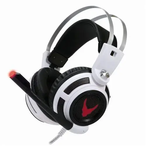 Varr OVH4055W Pro Gaming Stereo VIBRATION Headset with Microphone 3.5mm Audio | LED | White
