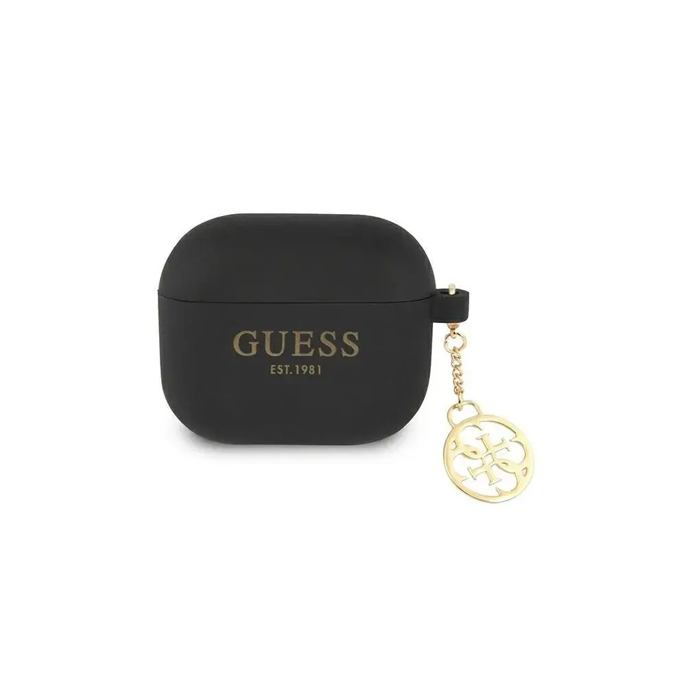 GUA2LSC4EK Guess 4G Charm Silicone Case for Airpods 1|2 Black