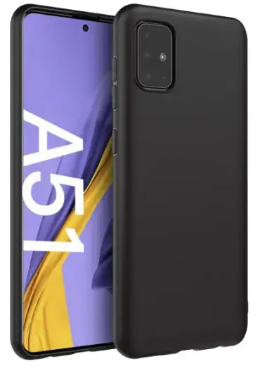 Fusion Soft Matte Back Case Silikona Aizsargapvalks Priekš Samsung A515 Galaxy A51 Melns