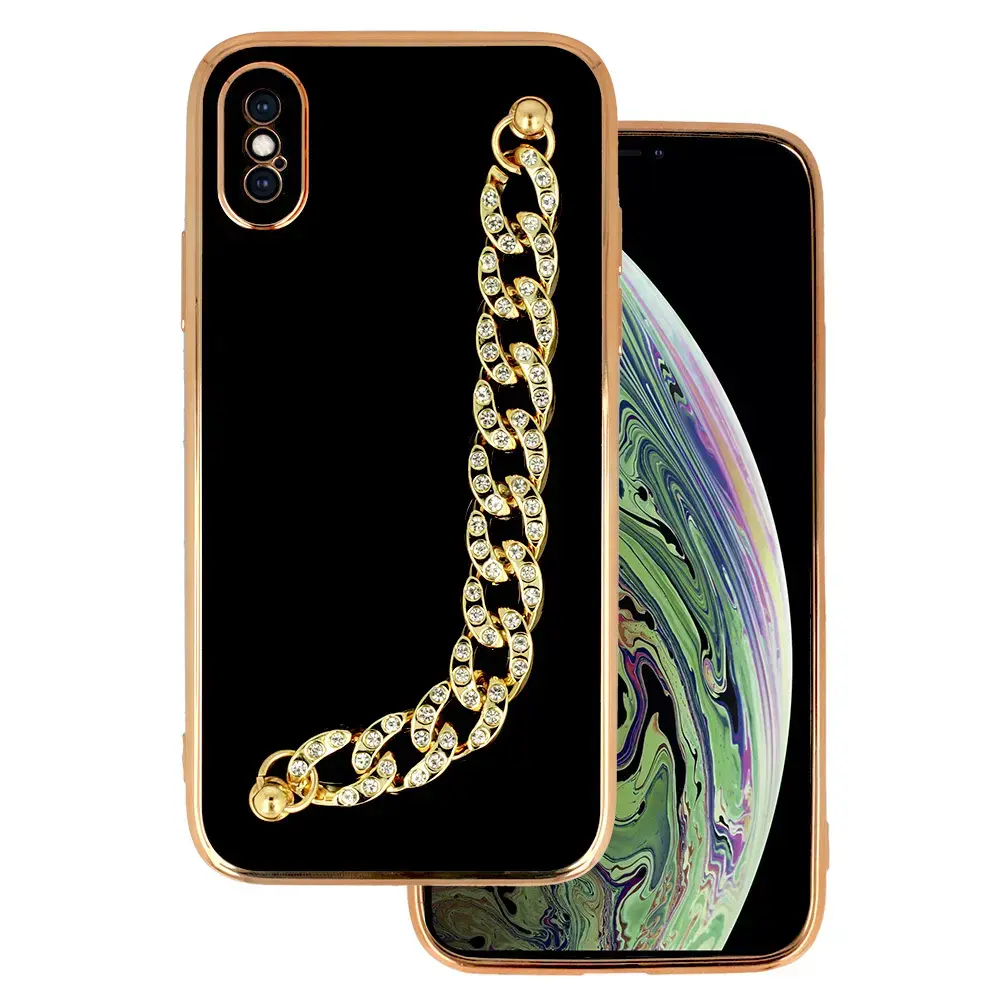 Trend maciņš telefonam iPhone X | iPhone XS melns (dizains 4)