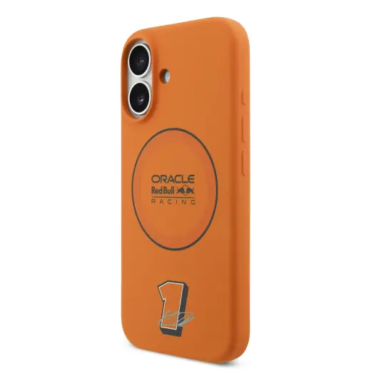 Red Bull Silicone Blue Ring MagSafe phone case with MagSafe support for Apple iPhone 17 blue - orange