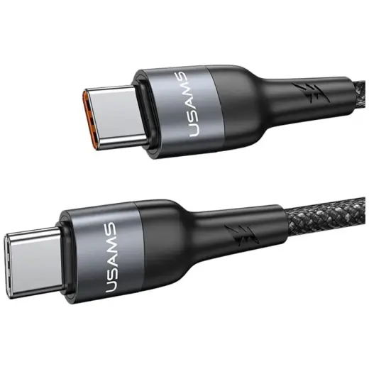 USAMS SJ759 провод для передачи данных и зарядки | USB-C на USB-C | 100W | 1.4м | черный