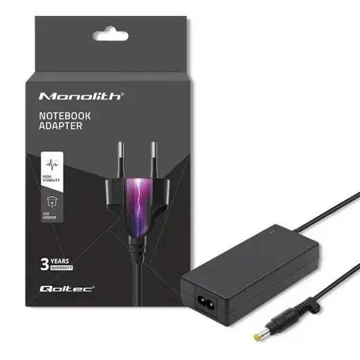 Qoltec Power adapter for laptop Sony Asus 40W | 19V | 2.1A | 4.8*1.7 | +power cable