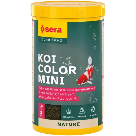 Barība dīķa zivīm - Sera Koi Color Mini1000ml (390g)