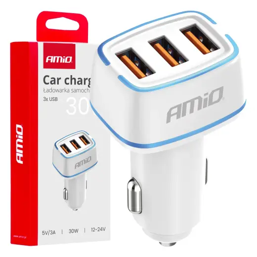 AMiO AMiO-03889 auto lādētājs | 30W | USB-A
