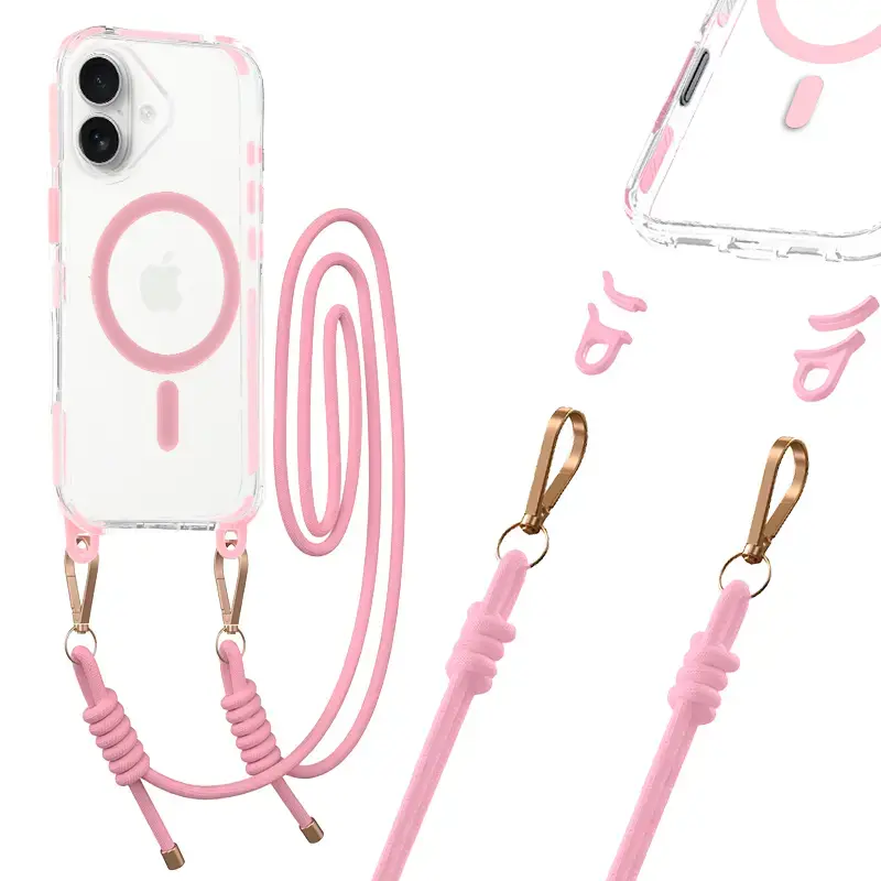 Tel Protect Strap Clear maciņš telefonam iPhone 17 rozā