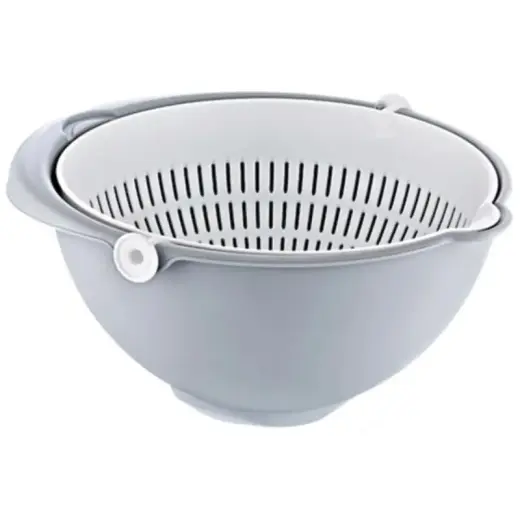 Bļoda-caurduris 2in1 Stella 25x25x12cm balta/pelēka