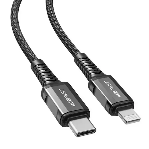 Acefast C1-01 data transfer and charging cable | MFI | USB-C to Lightning | 30W | 1.2m | black