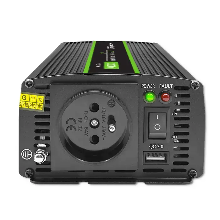 Qoltec Pure Sine Wave Inverter Monolith| 600W | 1200W | 24V to 230V