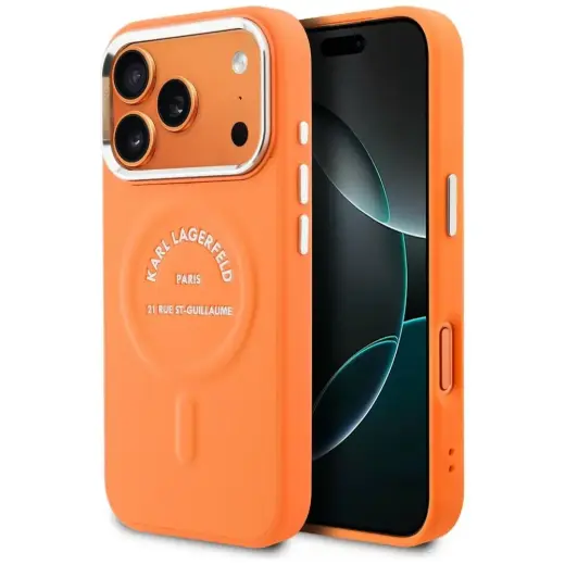 Case Karl Lagerfeld Karl RSG Logo        MagSafe for iPhone 17 Pro Max orange