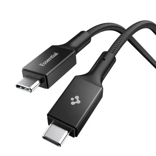 SPIGEN EB10010CC duomenų perdavimo ir įkrovimo laidas | USB-C į USB-C | PD | 100W | 1m | juodas