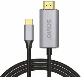 Savio USB-C Male - HDMI Male 1m Silver