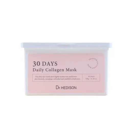 Set, Dr. Hedison, 30 Days Daily Collagen, Vegan, Intense Hydration, Sheet Mask, Face, Daily, 30 pcs, 320 g