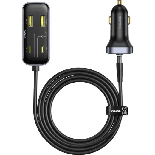 Baseus BackseatPal L1 In-vehicle auto lādētājs | 110W | USB-A, USB-C | melns