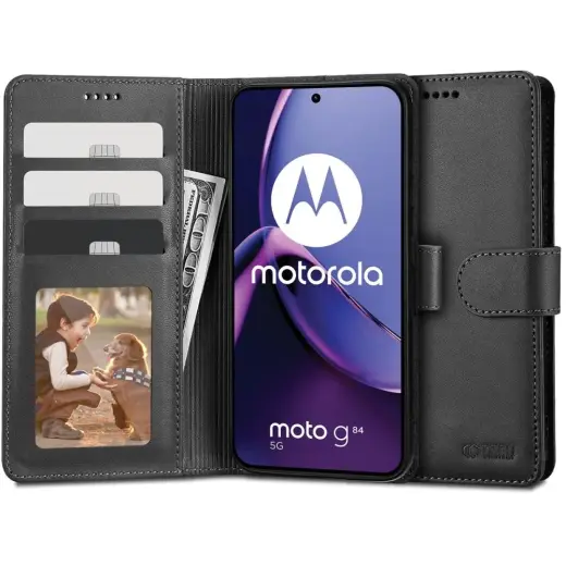 Tech-Protect Wallet case for Motorola Moto G84 5G - black