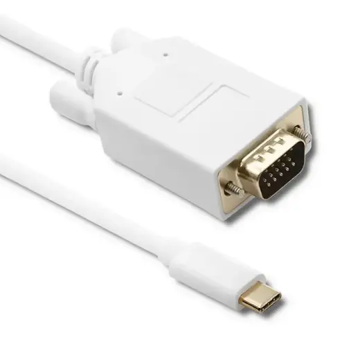 Qoltec USB 3.1 typ C male/ VGA male cable| FULL HD | Alternate mode | 1m