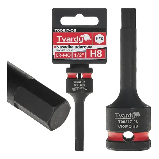 Šešiabriaunė smūginė galvutė 1/2" H8 CR-MO