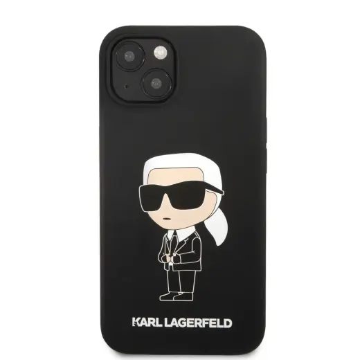 Karl Lagerfeld Liquid Silicone Ikonik NFT Case for iPhone 13 Black