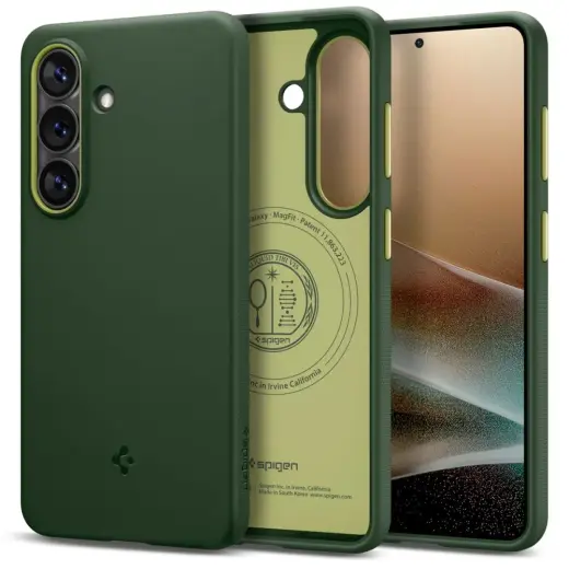Spigen Nano Pop Mag чехол с поддержкой MagSafe для телефона Samsung Galaxy S26 (S942) зелёный