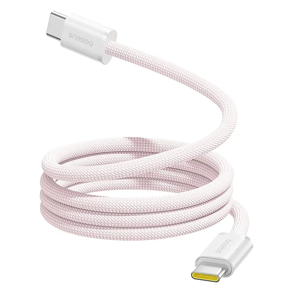 Baseus Dynamic 4 Pro datu pārraides un uzlādes vads | USB-C uz USB-C | 100W | 1m | rozā