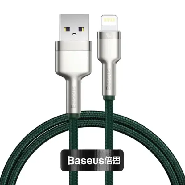 Baseus Cafule Series datu pārraides un uzlādes vads | USB-A uz Lightning | 12W | 1m | zaļš