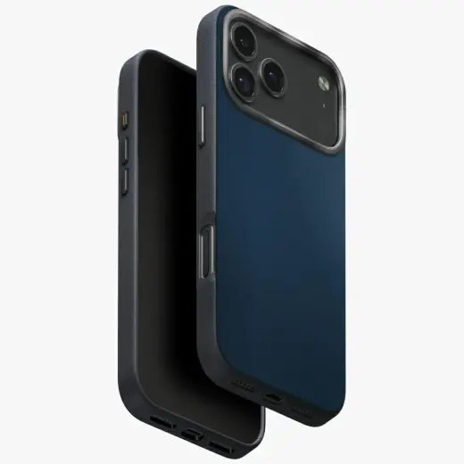 UNIQ Lyden DS telefono dėklas su MagSafe palaikymu, skirtas iPhone 17 Pro Max, mėlyna - juoda mėlyna - juoda