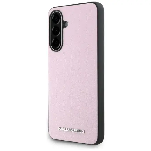 Case Karl Lagerfeld Saffiano Metal Logo for Samsung Galaxy A56 pink