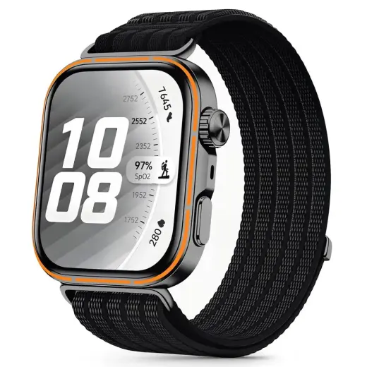 Tech-Protect Nylon išmaniojo laikrodžio dirželis Huawei Watch Fit 3/4/4 Pro/5/5 Pro | nailoninis | juodas