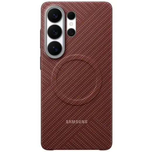 Samsung Carbon Magnet telefono dėklas Samsung Galaxy S26 Ultra (S948) raudonas