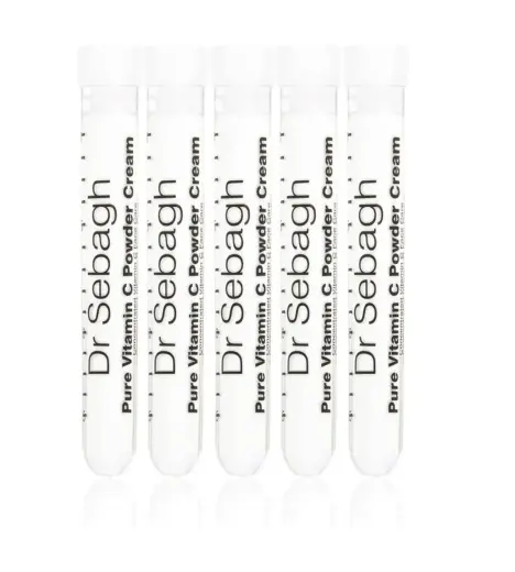 Set, Dr Sebagh, Pure Vitamin C Powder Cream, Revitalising, Cream, For Face, 5 pcs, 1.95 g