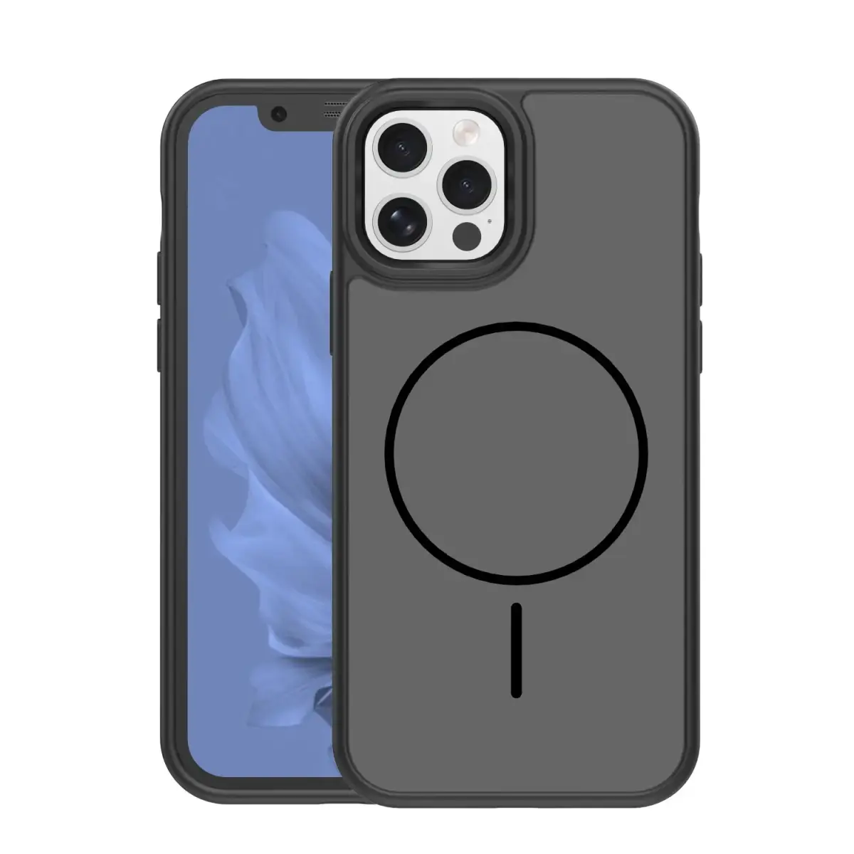 Frame Thin Mag maciņš ar MagSafe atbalstu telefonam iPhone 12 | iPhone 12 Pro melns