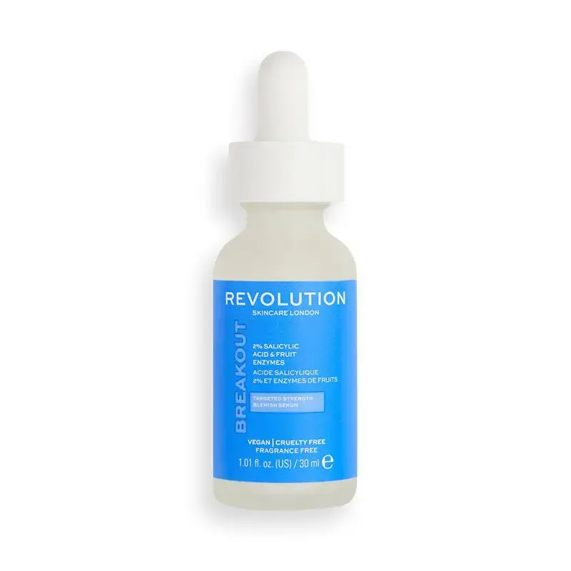 2% Salicylic Acid Serum, Contains Fruit Enzymes, Targets Blemishes and Minimises Pores, Vegan Cruelty-Free, 30ml