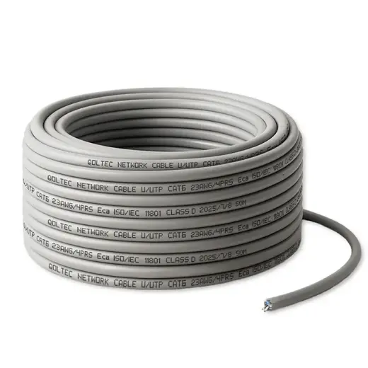 Qoltec Ethernet LAN võrgukaabel | Cat6 | UTP | 1Gbps | 50m | hall