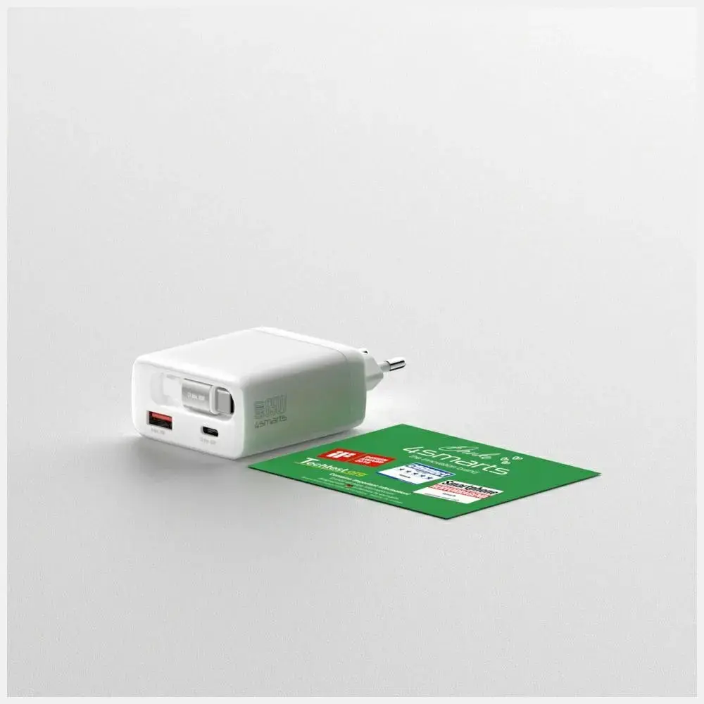 4smarts PDPlug Slim Jojo tīkla lādētājs | 65W | PD, GaN | USB-C | balts