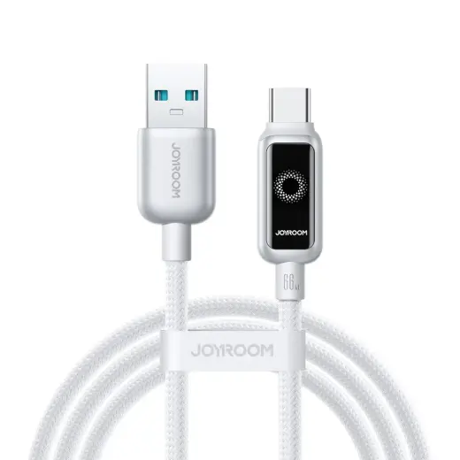 Joyroom S-A55 StarFlight datu pārraides un uzlādes vads | USB-A uz USB-C | 66W | 1.2m | balts