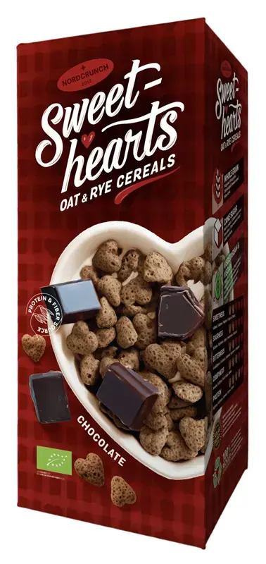 Sweethearts rudzu un auzu bumbiņas ar šokolādi,  150g
