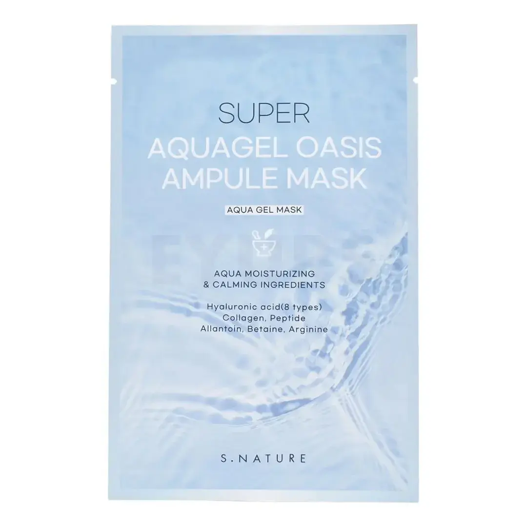 S.Nature, Aquagel Oasis Ampule, Hydrating, Sheet Mask, For Face, 30 ml