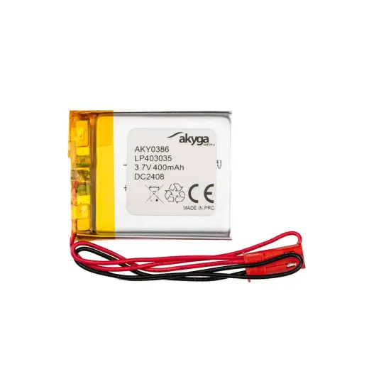 Lithium Polymer Battery Akyga AKY0386 LP403035 Li-Po 3.7V|400mAh PCM JST 2.54 2-Pin Connector 150mm