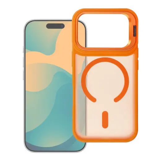Forcell F-Protect Shadow Stand Premium phone case with stand and MagSafe support for iPhone 17 Pro Max | iPhone 18 Pro Max orange