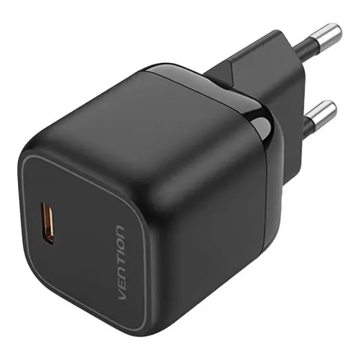 Vention FAKB0-EU tīkla lādētājs | 30W | GaN | USB-C | melns