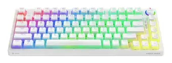 Klaviatūra Savio Wireless Mechanical Phenix White 75% Outemu Yellow Pro Pudding
