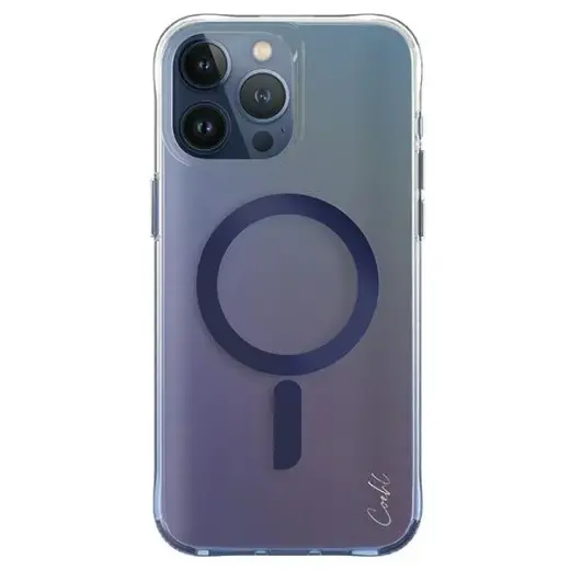 UNIQ etui Coehl Dazze iPhone 15 Pro 6.1" Magnetic Charging niebieski|azure blue
