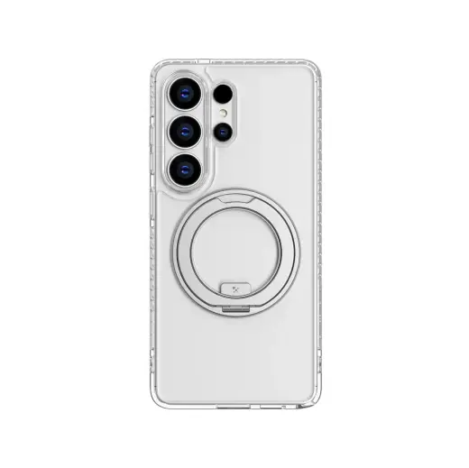 AmazingThing Titan Pro MagSpin phone case for Samsung Galaxy S26 Ultra with MagSafe support transparent