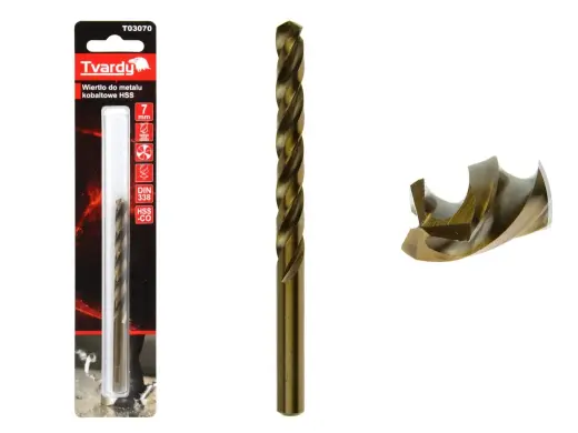 HSS Koobalt M35 Puur, 3-teraga, 7 mm
