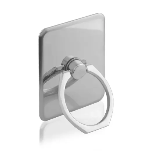 Metal ring holder for smartphone and tablet - pattern 3 silver
