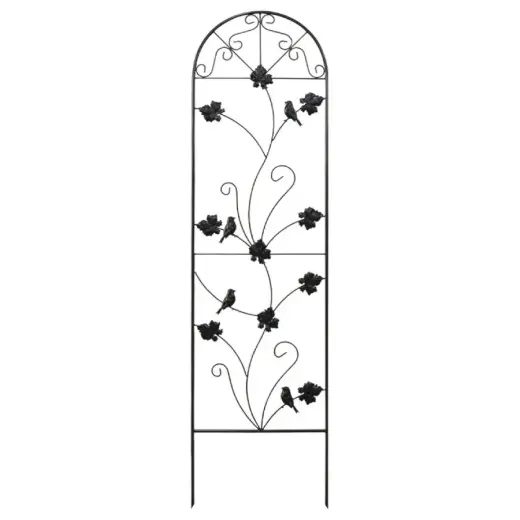 Decorative metal trellis 43x162cm, black