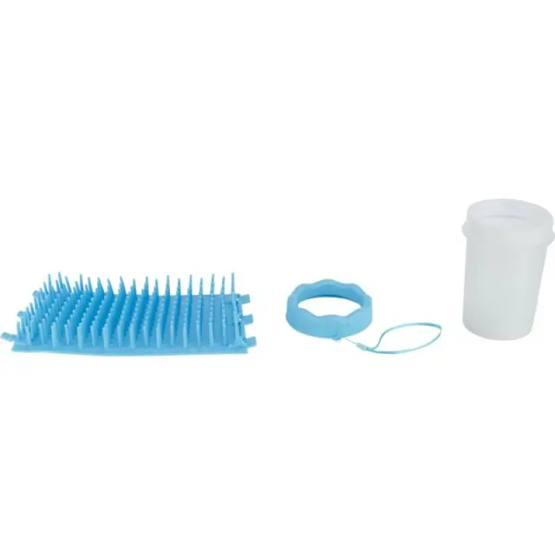 Ķepas tīrītājs : Trixie Paw cleaner, silicone/PP, M–L, blue